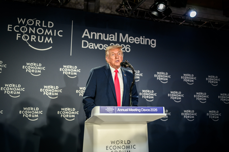 Trump praises Egypt, claims Gaza calm, warns Iran at Davos event