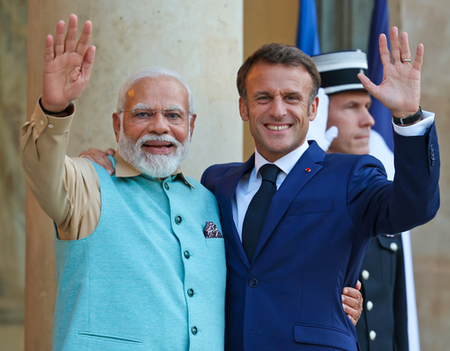 PM Modi, French Prez Macron to meet today in Mumbai