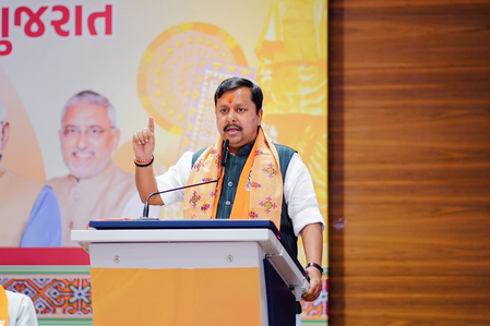 Gujarat: BJP chief Nitin Nabin slams Congress, calls it hub of ‘urban Naxalism’