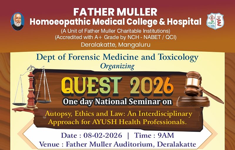 Father Muller Homoeopathic Medical College to host National Seminar ‘QUEST 2026’