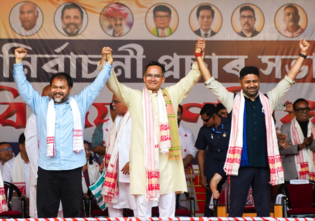 Congress-led alliance pins hope on Gogoi troika to break BJP’s Upper Assam stronghold