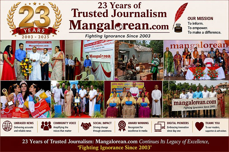 23 Years of Trusted Journalism: Mangalorean.com Continues Its Legacy of Excellence, ‘Fighting Ignorance Since 2003’