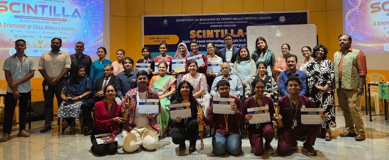 SCINTILLA-11 National Level Biochemistry Quiz hosted at Department of Biochemistry, Father Muller Medical College