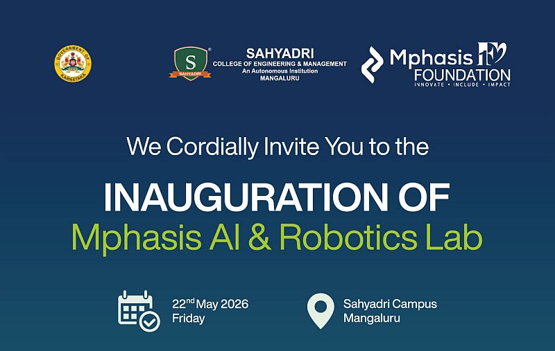 Sahyadri College of Engineering & Management to Inaugurate Mphasis AI & Robotics Lab, Bolstering Regional Innovation