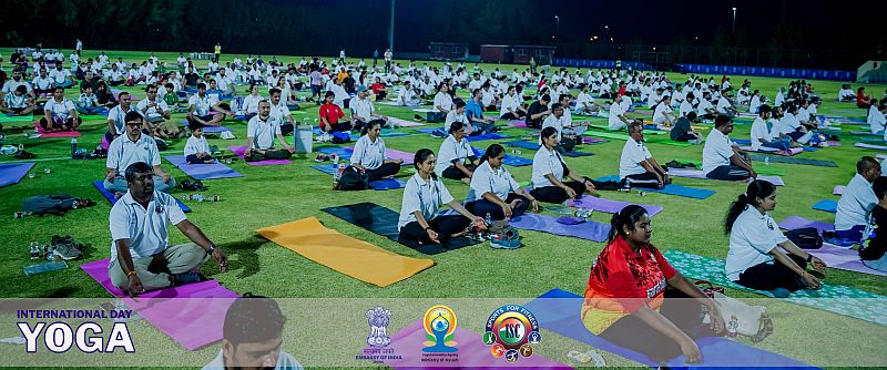 Yoga Day Celebrated with Grand Fervour in Doha; Karnataka Sangha Qatar’s Massive Turnout Earns Praise from Ambassador