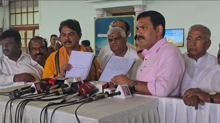 ಬಿಜೆಪಿ-ಜೆಡಿಎಸ್ ನಾಗೇಂದ್ರ ವಜಾಗೊಳಿಸುವಂತೆ ಆಗ್ರಹ, ಜಂಟಿ ಹೋರಾಟ ಘೋಷಣೆ